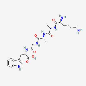 molecular formula C25H37N7O6 B14200870 L-Lysyl-L-alanyl-L-alanylglycyl-L-tryptophan CAS No. 876191-91-2