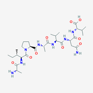 molecular formula C31H54N8O9 B14200893 L-Alanyl-L-isoleucyl-L-prolyl-L-alanyl-L-valyl-L-asparaginyl-L-valine CAS No. 852620-70-3