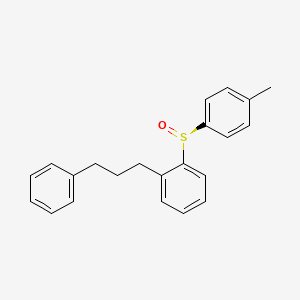 molecular formula C22H22OS B14200912 Benzene, 1-[(S)-(4-methylphenyl)sulfinyl]-2-(3-phenylpropyl)- CAS No. 835626-65-8