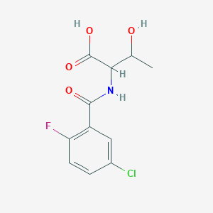 molecular formula C11H11ClFNO4 B1420092 2-[(5-Chloro-2-fluorophenyl)formamido]-3-hydroxybutanoic acid CAS No. 1396969-18-8