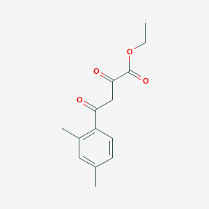 molecular formula C14H16O4 B1420093 Ethyl 4-(2,4-dimethylphenyl)-2,4-dioxobutanoate CAS No. 1019340-49-8