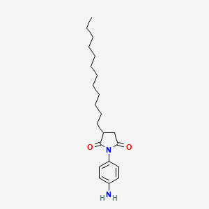 molecular formula C22H34N2O2 B14200962 1-(4-Aminophenyl)-3-dodecylpyrrolidine-2,5-dione CAS No. 922706-70-5