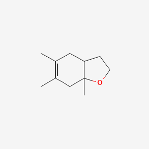 molecular formula C11H18O B14200980 5,6,7a-Trimethyl-2,3,3a,4,7,7a-hexahydro-1-benzofuran CAS No. 832721-50-3