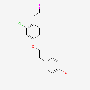 molecular formula C17H18ClIO2 B14200997 2-Chloro-1-(2-iodoethyl)-4-[2-(4-methoxyphenyl)ethoxy]benzene CAS No. 918645-15-5