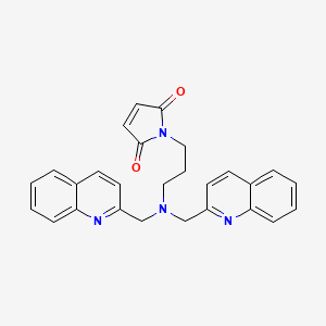 molecular formula C27H24N4O2 B14201012 1-(3-{Bis[(quinolin-2-yl)methyl]amino}propyl)-1H-pyrrole-2,5-dione CAS No. 851955-91-4