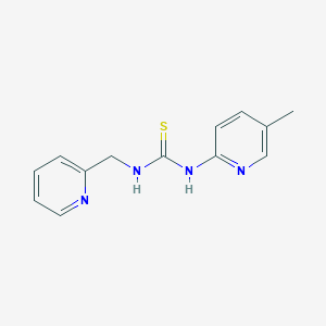 molecular formula C13H14N4S B14201045 N-(5-Methylpyridin-2-yl)-N'-[(pyridin-2-yl)methyl]thiourea CAS No. 835629-70-4