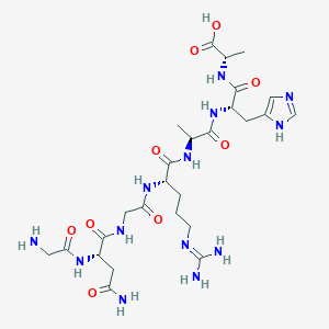molecular formula C26H43N13O9 B14201058 Glycyl-L-asparaginylglycyl-N~5~-(diaminomethylidene)-L-ornithyl-L-alanyl-L-histidyl-L-alanine CAS No. 847658-87-1