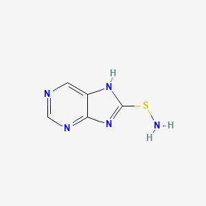 molecular formula C5H5N5S B14201108 S-7H-Purin-8-yl-(thiohydroxylamine) CAS No. 887589-76-6