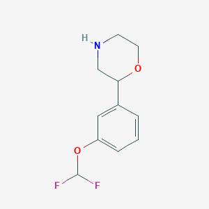 molecular formula C11H13F2NO2 B1420111 2-[3-(Difluoromethoxy)phenyl]morpholine CAS No. 1094649-73-6
