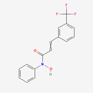 molecular formula C16H12F3NO2 B14201146 N-Hydroxy-N-phenyl-3-[3-(trifluoromethyl)phenyl]prop-2-enamide CAS No. 835616-53-0
