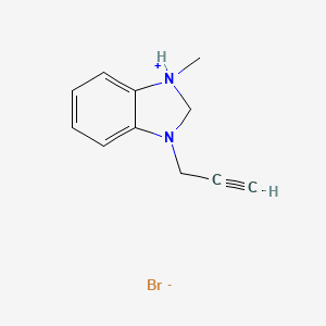 molecular formula C11H13BrN2 B14201190 1-Methyl-3-(prop-2-yn-1-yl)-2,3-dihydro-1H-benzimidazol-1-ium bromide CAS No. 865540-57-4