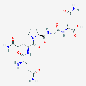 molecular formula C22H36N8O9 B14201197 L-Glutamine, L-glutaminyl-L-glutaminyl-L-prolylglycyl- CAS No. 875121-01-0