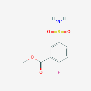 molecular formula C8H8FNO4S B1420122 Methyl 2-fluoro-5-sulfamoylbenzoate CAS No. 1099052-48-8