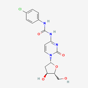 molecular formula C16H17ClN4O5 B14201249 N-[(4-Chlorophenyl)carbamoyl]-2'-deoxycytidine CAS No. 922713-76-6