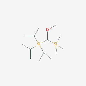 molecular formula C14H34OSi2 B14201250 Silane, [methoxy(trimethylsilyl)methyl]tris(1-methylethyl)- CAS No. 833460-46-1