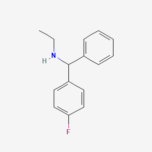 molecular formula C15H16FN B1420128 Ethyl[(4-fluorophenyl)(phenyl)methyl]amine CAS No. 1019384-92-9