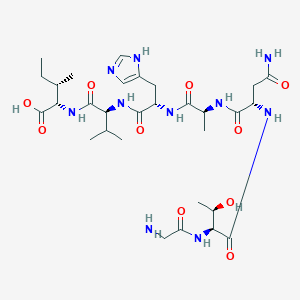 molecular formula C30H50N10O10 B14201289 Glycyl-L-threonyl-L-asparaginyl-L-alanyl-L-histidyl-L-valyl-L-isoleucine CAS No. 918630-36-1