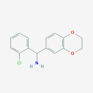 molecular formula C15H14ClNO2 B1420129 (2-Chlorophenyl)(2,3-dihydro-1,4-benzodioxin-6-yl)methanamine CAS No. 1019443-74-3