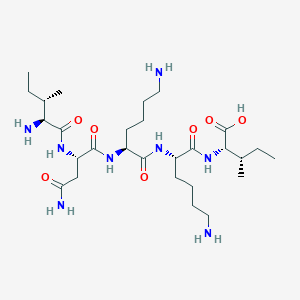 molecular formula C28H54N8O7 B14201313 L-Isoleucine, L-isoleucyl-L-asparaginyl-L-lysyl-L-lysyl- CAS No. 848354-77-8