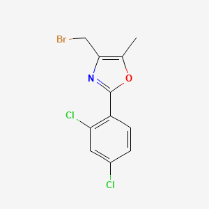 molecular formula C11H8BrCl2NO B14201360 Oxazole, 4-(bromomethyl)-2-(2,4-dichlorophenyl)-5-methyl- CAS No. 832076-89-8