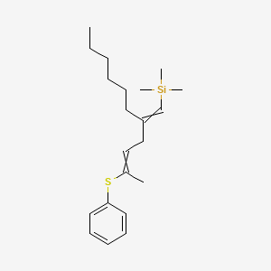 molecular formula C21H34SSi B14201376 Trimethyl{2-[3-(phenylsulfanyl)but-2-en-1-yl]oct-1-en-1-yl}silane CAS No. 834897-80-2
