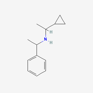 molecular formula C13H19N B1420139 (1-Cyclopropylethyl)(1-phenylethyl)amine CAS No. 1021076-37-8