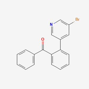 molecular formula C18H12BrNO B14201396 Methanone, [2-(5-bromo-3-pyridinyl)phenyl]phenyl- CAS No. 858035-53-7