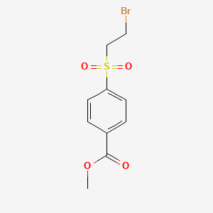 molecular formula C10H11BrO4S B14201443 Benzoic acid, 4-[(2-bromoethyl)sulfonyl]-, methyl ester CAS No. 872674-88-9