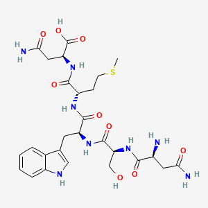 molecular formula C27H38N8O9S B14201454 L-Asparaginyl-L-seryl-L-tryptophyl-L-methionyl-L-asparagine CAS No. 855433-09-9