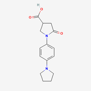 5-Oxo-1-(4-pyrrolidin-1-ylphenyl)pyrrolidine-3-carboxylic acid