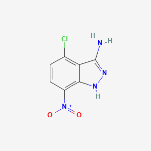 molecular formula C7H5ClN4O2 B1420150 4-chloro-7-nitro-1H-indazol-3-amine CAS No. 1192263-96-9