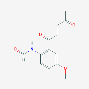 molecular formula C13H15NO4 B14201554 N-[4-Methoxy-2-(4-oxopentanoyl)phenyl]formamide CAS No. 919079-14-4