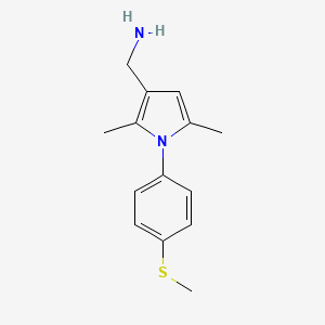 ((2,5-Dimethyl-1-[4-(methylthio)phenyl]-1H-pyrrol-3-YL)methyl)amine
