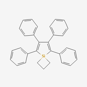 molecular formula C31H26Si B14201583 5,6,7,8-Tetraphenyl-4-silaspiro[3.4]octa-5,7-diene CAS No. 913620-14-1