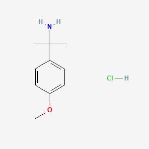 molecular formula C10H16ClNO B1420159 2-(4-Methoxyphenyl)propan-2-amine hydrochloride CAS No. 1185579-44-5
