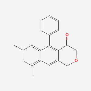 molecular formula C21H18O2 B14201615 7,9-Dimethyl-5-phenyl-1H-naphtho[2,3-c]pyran-4(3H)-one CAS No. 923026-81-7
