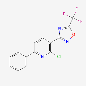 2-Chloro-6-phenyl-3-[5-(trifluoromethyl)-1,2,4-oxadiazol-3-yl]pyridine