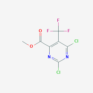 molecular formula C7H3Cl2F3N2O2 B1420167 Methyl 2,6-dichloro-5-(trifluoromethyl)-4-pyrimidinecarboxylate CAS No. 1190198-37-8