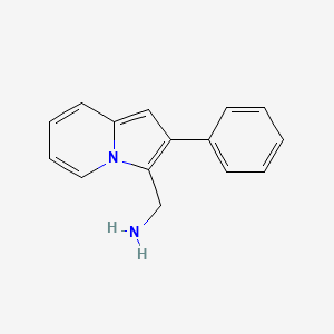 molecular formula C15H14N2 B1420171 [(2-Phenylindolizin-3-yl)methyl]amine CAS No. 1177280-83-9