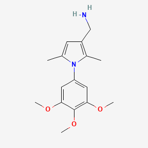 [2,5-Dimethyl-1-(3,4,5-trimethoxyphenyl)pyrrol-3-yl]methanamine