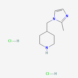 4-[(2-methyl-1H-imidazol-1-yl)methyl]piperidine dihydrochloride