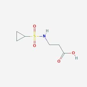 molecular formula C6H11NO4S B1420183 N-(cyclopropylsulfonyl)-beta-alanine CAS No. 1203417-07-5