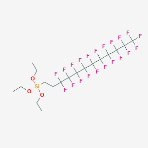 molecular formula C18H19F21O3Si B142019 1H,1H,2H,2H-Perfluorododecyltriethoxysilane CAS No. 146090-84-8