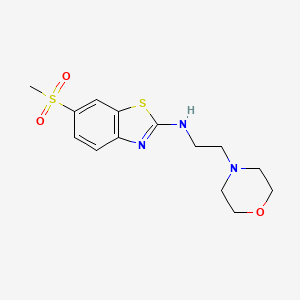 molecular formula C14H19N3O3S2 B1420195 6-(methylsulfonyl)-N-(2-morpholinoethyl)benzo[d]thiazol-2-amine CAS No. 1207000-39-2