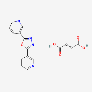 molecular formula C16H12N4O5 B14201960 But-2-enedioic acid;2,5-dipyridin-3-yl-1,3,4-oxadiazole CAS No. 867344-22-7