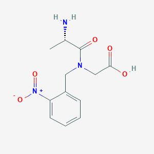 molecular formula C12H15N3O5 B14201975 L-Alanyl-N-[(2-nitrophenyl)methyl]glycine CAS No. 877036-86-7