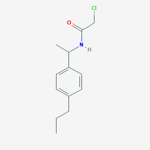 molecular formula C13H18ClNO B1420199 2-Chloro-N-[1-(4-propylphenyl)ethyl]acetamide CAS No. 915921-90-3