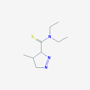 molecular formula C9H17N3S B14202009 N,N-Diethyl-4-methyl-4,5-dihydro-3H-pyrazole-3-carbothioamide CAS No. 923275-58-5