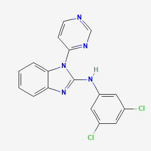 molecular formula C17H11Cl2N5 B14202060 N-(3,5-Dichlorophenyl)-1-(pyrimidin-4-yl)-1H-benzimidazol-2-amine CAS No. 919084-13-2