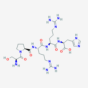molecular formula C26H45N13O7 B14202063 L-Histidine, L-seryl-L-prolyl-L-arginyl-L-arginyl- CAS No. 872617-49-7